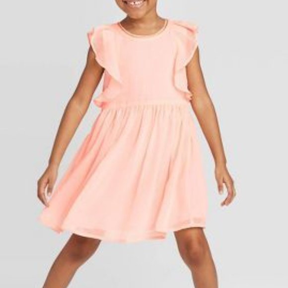 OshKosh B’gosh Toddler Girls’ Short Sleeve Chiffon Dress 4T - Picture 1 of 2